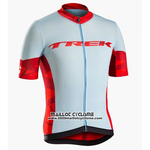 2016 Maillot Ciclismo Trek Bontrager Bleu et Rouge Manches Courtes et Cuissard